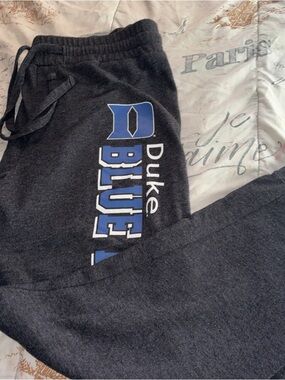 Duke Blue Devils Charcoal Gray Logo Sweatpants